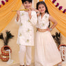 Ethnic Set - Mayur Dhaga Girls Lehenga Set and The Mor Edit Boys Kurta Set - KES - BK - DGLTBK