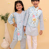 Ethnic Set - Megh Malhaar Girls Anarkali Kurta Set & Boys Jacket And Kurta Pajama Set - KES2 - MGMLGABJ