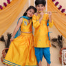 Ethnic Set - Rang Radha Girls Embroidered Lehenga Set and Vrindavan Vibe Boys Kurta Set - KES - BK - RGELVBK