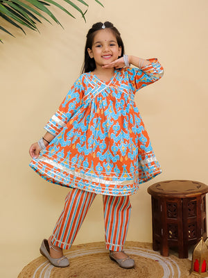 Ethnic Set - Rustic Roots Boys Dhoti Kurta with Girls Anarkali Kurta Set - Twinning Combo