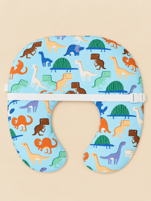 Extra Large Nursing Pillow Cover -Roar & Rest - Blue Nursing Pillow Cover
