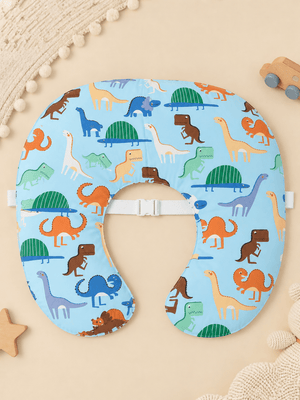 Extra Large Nursing Pillow Cover -Roar & Rest - Blue Nursing Pillow Cover