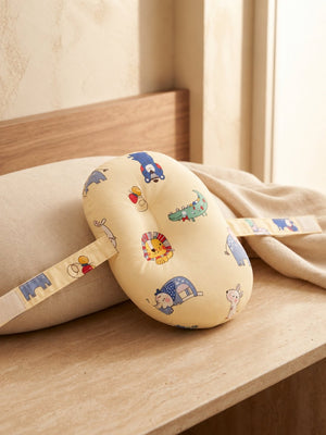 Extra Large Nursing Pillow -Critter Chaos - Yellow Feeding Pillow