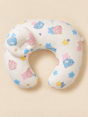 Extra Large Nursing Pillow -Dino Cuddle - Yellow Feeding Pillow