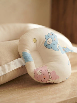 Extra Large Nursing Pillow -Dino Cuddle - Yellow Feeding Pillow