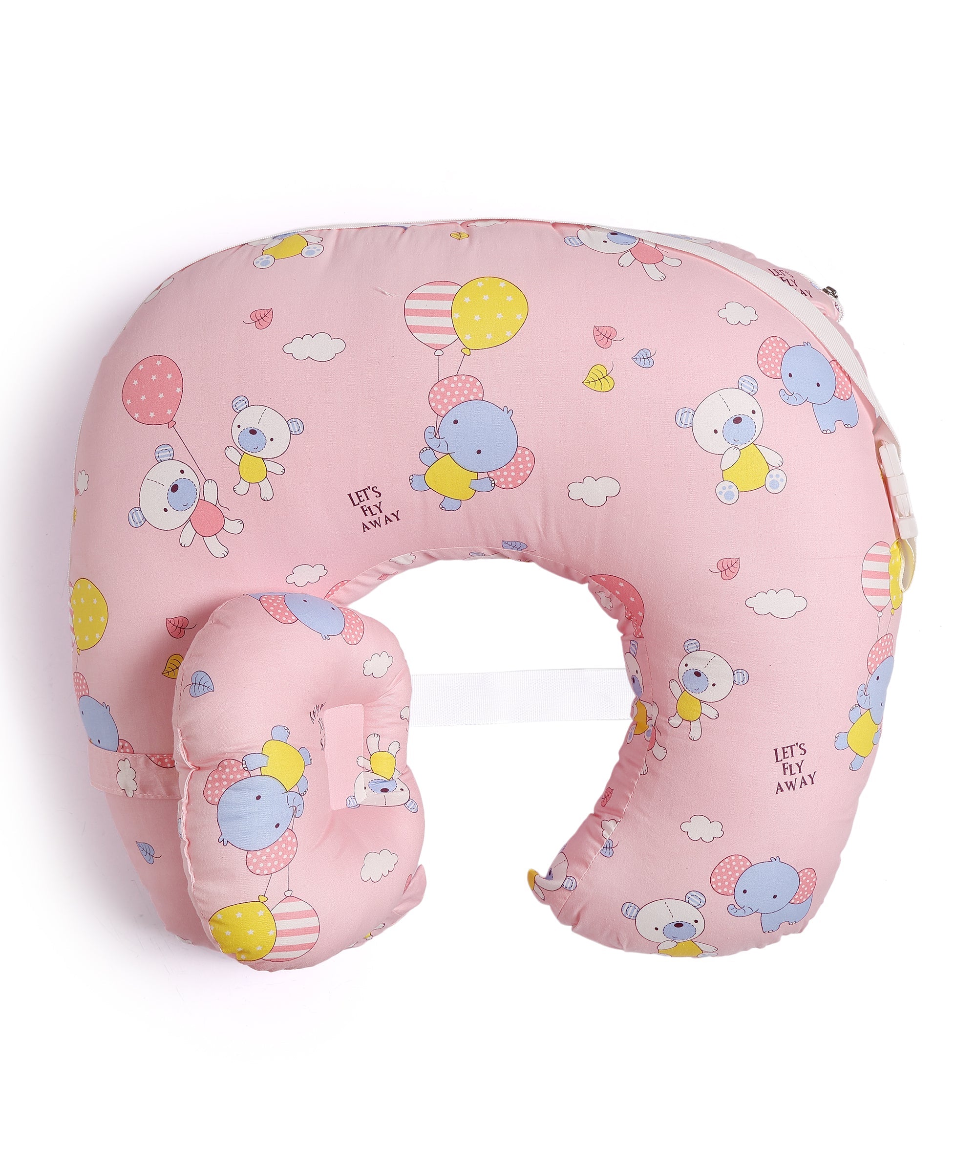Extra Large Nursing Pillow - Fly Away - Pink Feeding Pillow