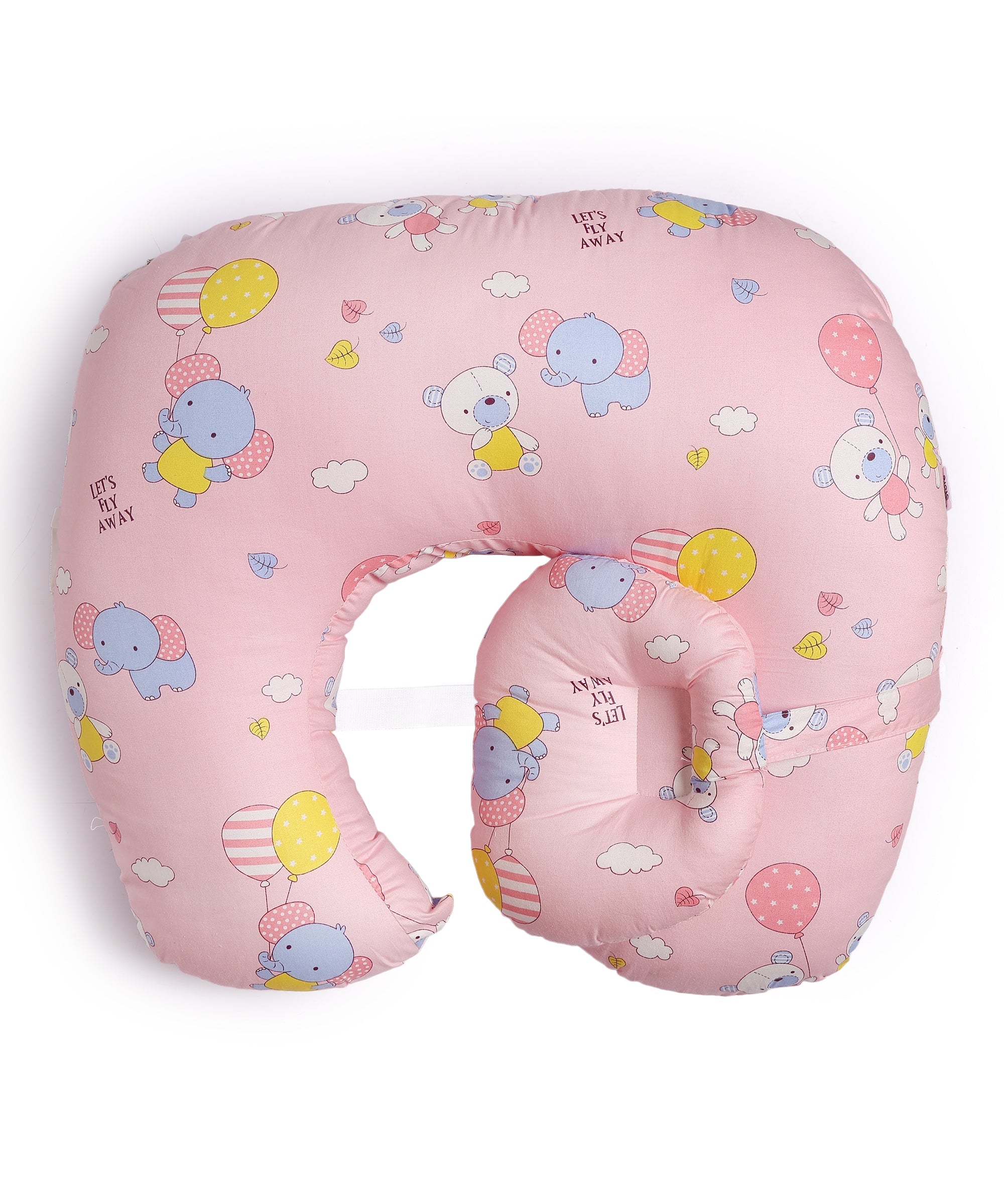 Extra Large Nursing Pillow - Fly Away - Pink Feeding Pillow