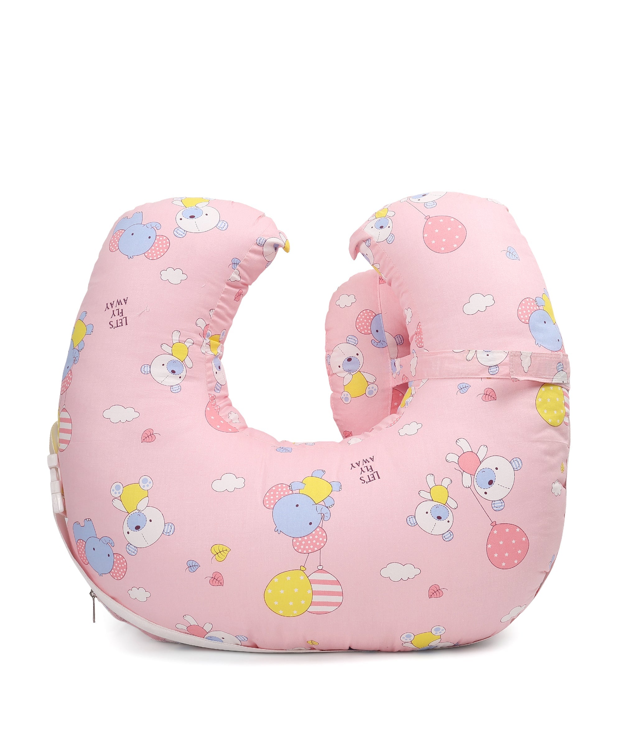 Extra Large Nursing Pillow - Fly Away - Pink Feeding Pillow