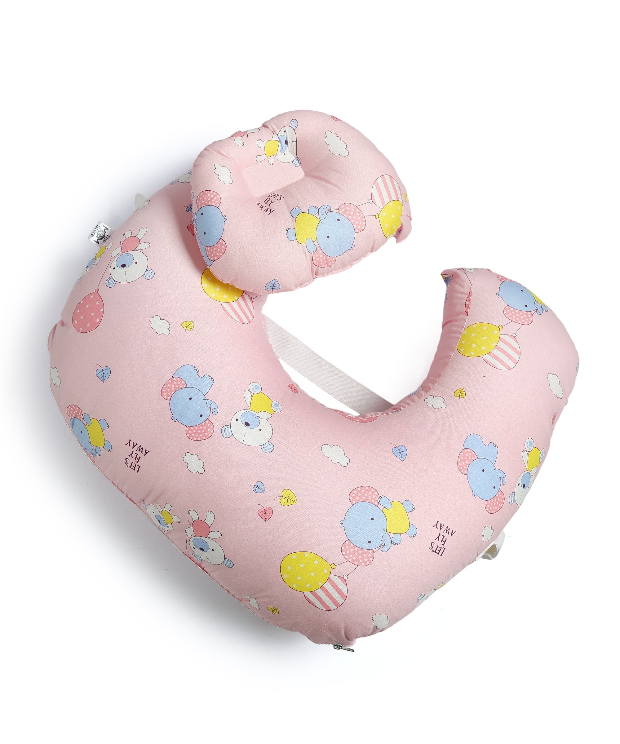Extra Large Nursing Pillow - Fly Away - Pink Feeding Pillow