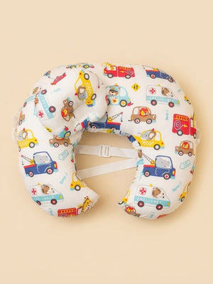 Extra Large Nursing Pillow -Jungle Traffic - White Feeding Pillow