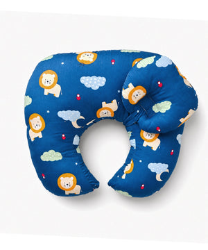 Extra Large Nursing Pillow - Little Lion Lullaby - Blue Feeding Pillow