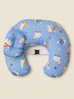 Extra Large Nursing Pillow - Llama Land - Blue Feeding Pillow