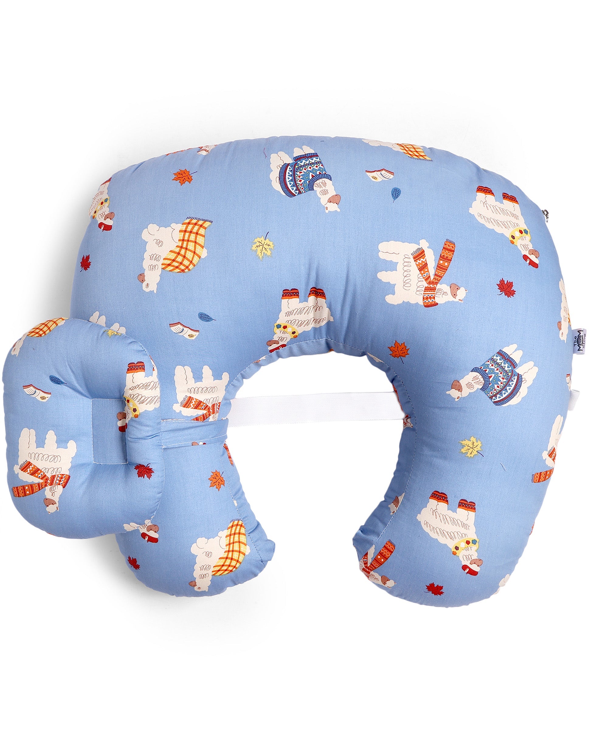 Extra Large Nursing Pillow - Llama Land - Blue Feeding Pillow
