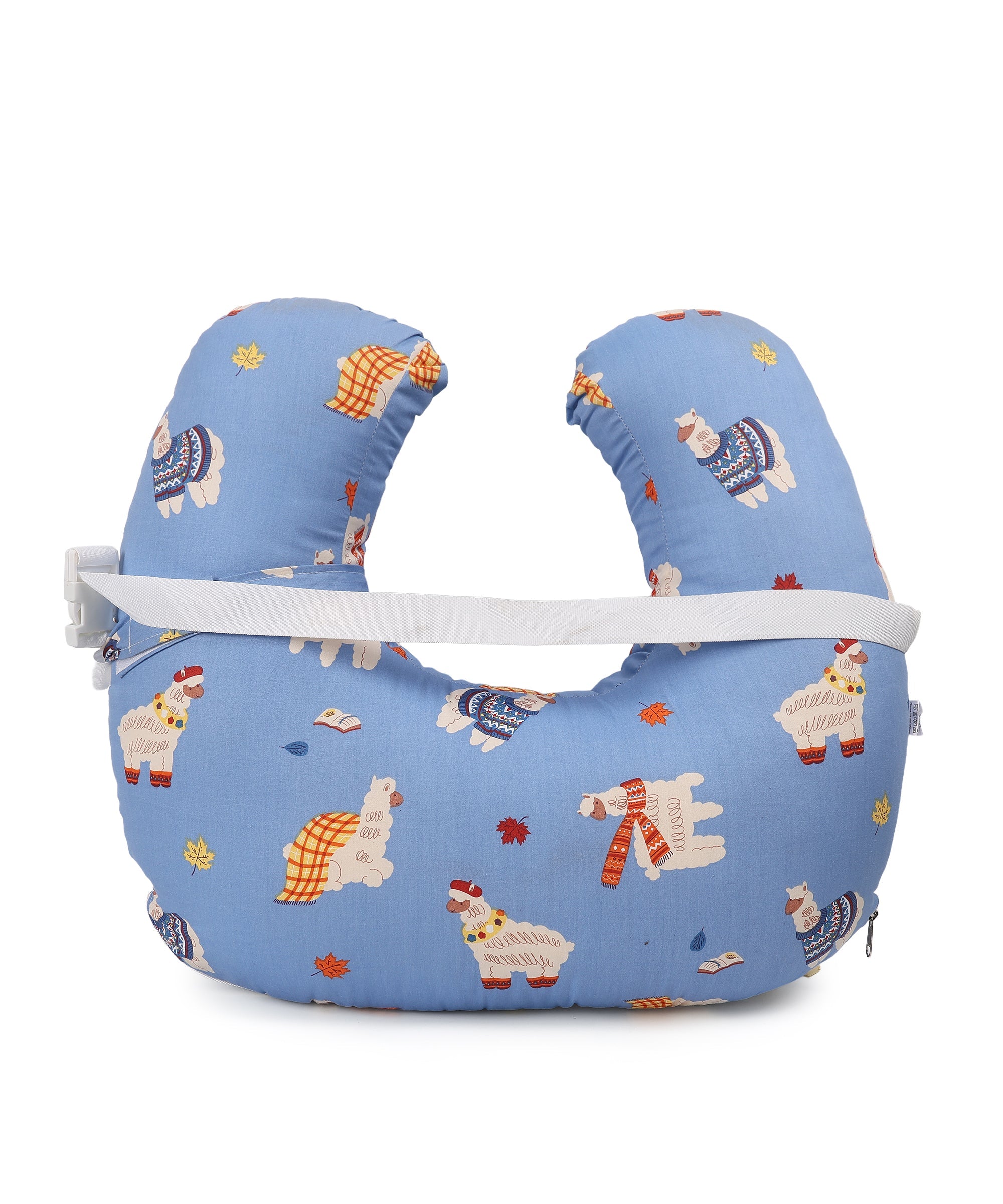 Extra Large Nursing Pillow - Llama Land - Blue Feeding Pillow