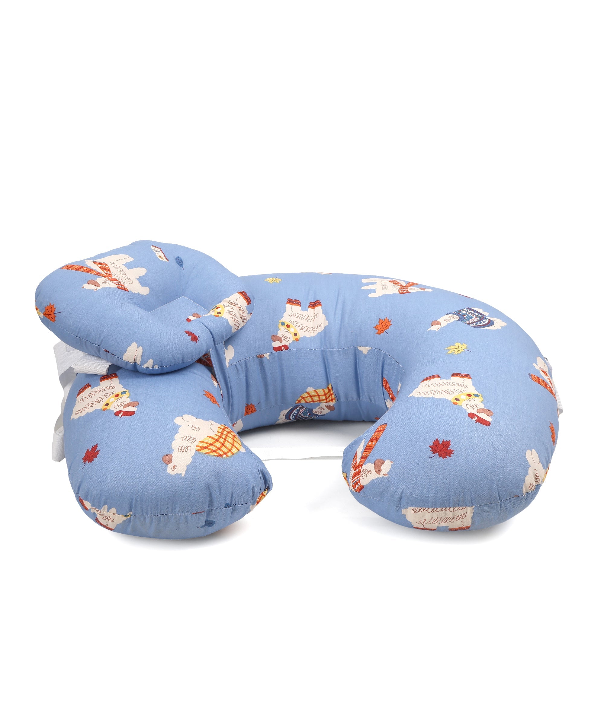 Extra Large Nursing Pillow - Llama Land - Blue Feeding Pillow