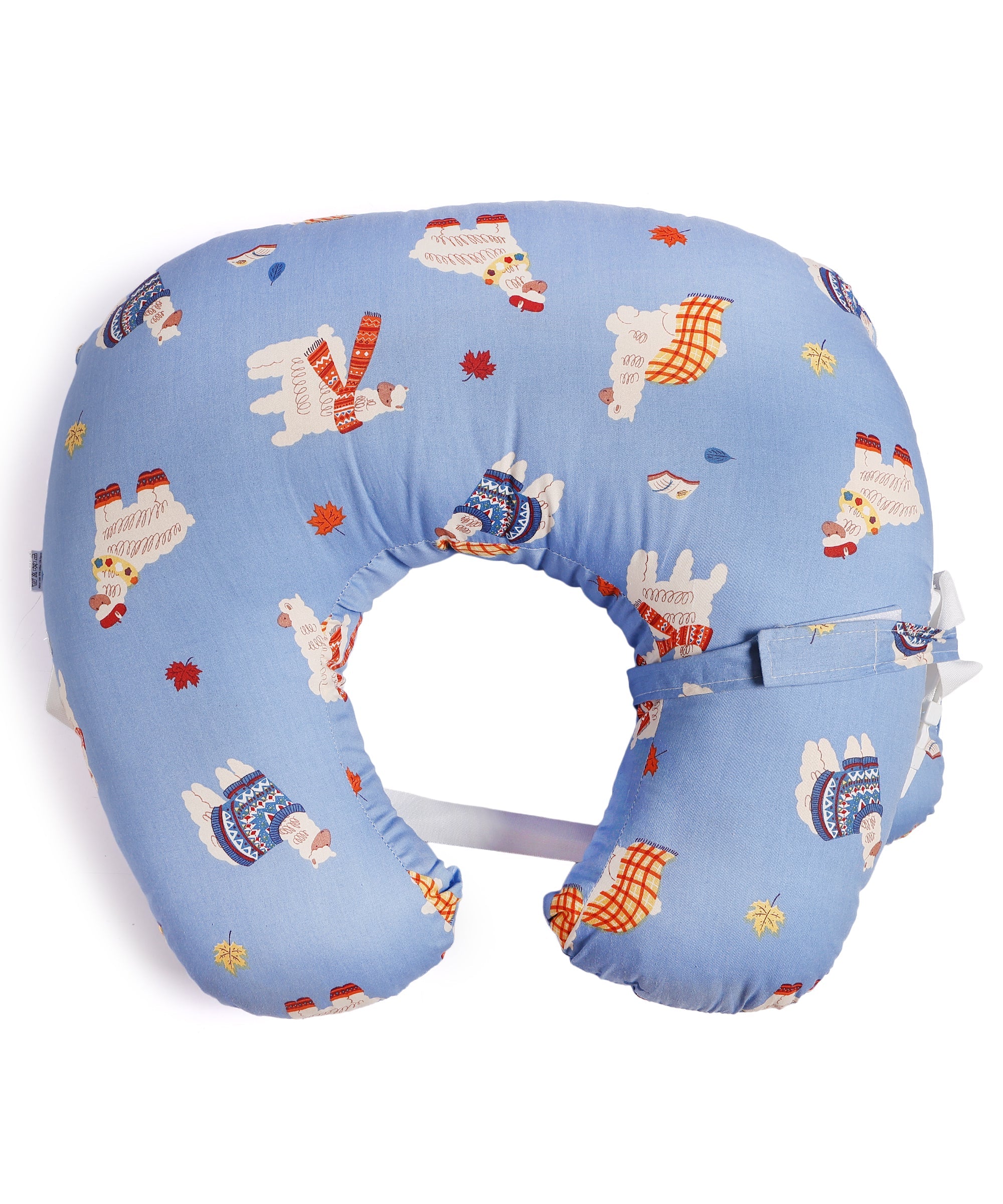 Extra Large Nursing Pillow - Llama Land - Blue Feeding Pillow