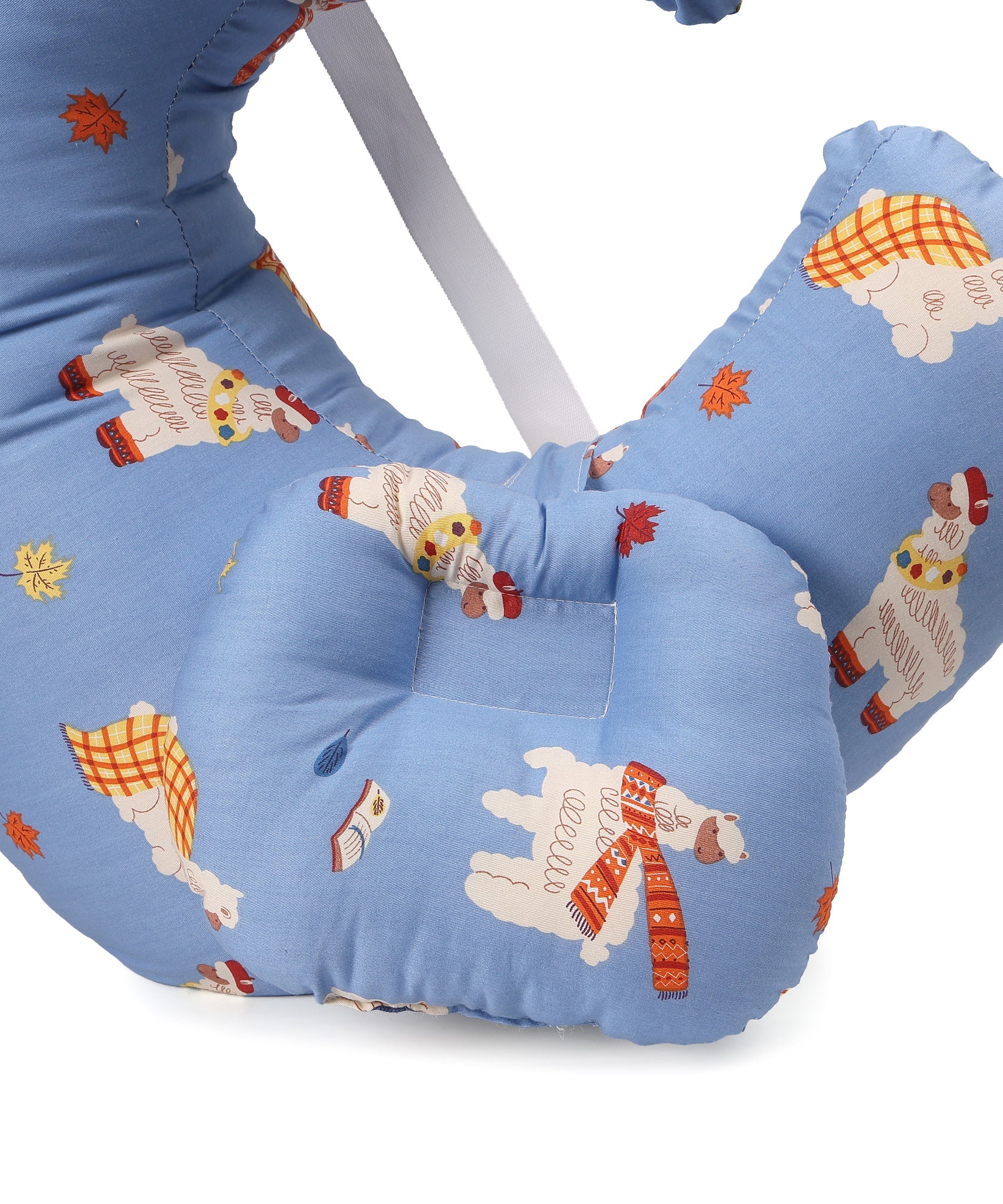 Extra Large Nursing Pillow - Llama Land - Blue Feeding Pillow