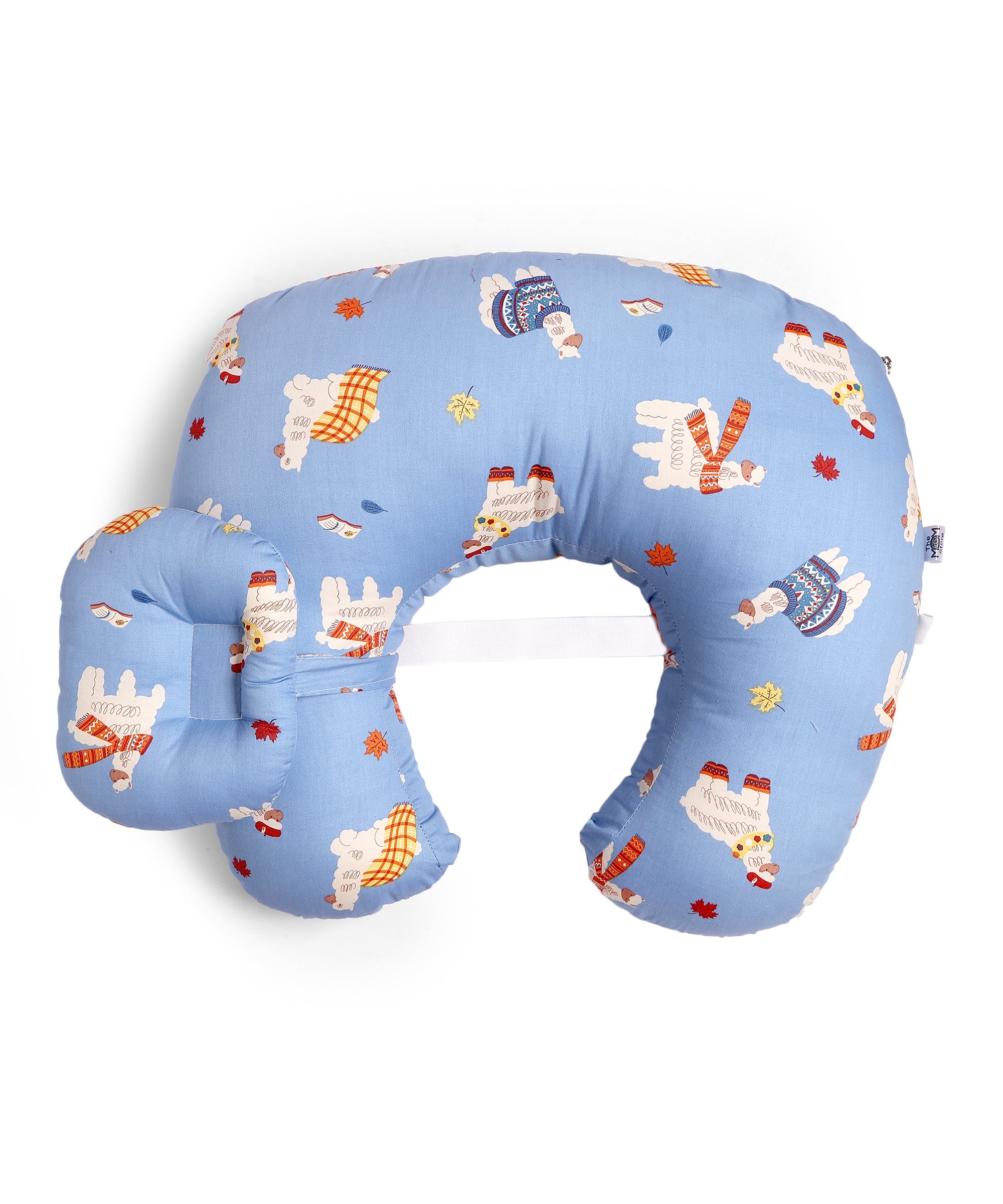 Extra Large Nursing Pillow - Llama Land - Blue Feeding Pillow