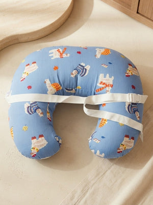 Extra Large Nursing Pillow - Llama Land - Blue Feeding Pillow