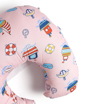 Extra Large Nursing Pillow - Mini Mariners - Pink Feeding Pillow