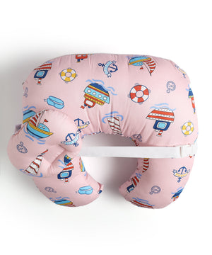 Extra Large Nursing Pillow - Mini Mariners - Pink Feeding Pillow