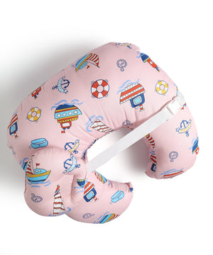 Extra Large Nursing Pillow - Mini Mariners - Pink Feeding Pillow