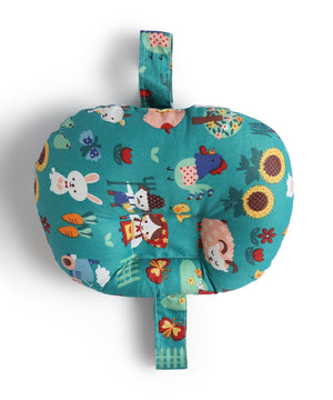Extra Large Nursing Pillow - My Little Farm - Teal Feeding Pillow