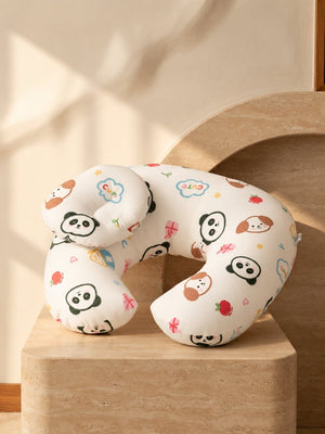Extra Large Nursing Pillow -Party Panda - White Feeding Pillow