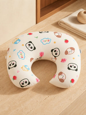 Extra Large Nursing Pillow -Party Panda - White Feeding Pillow