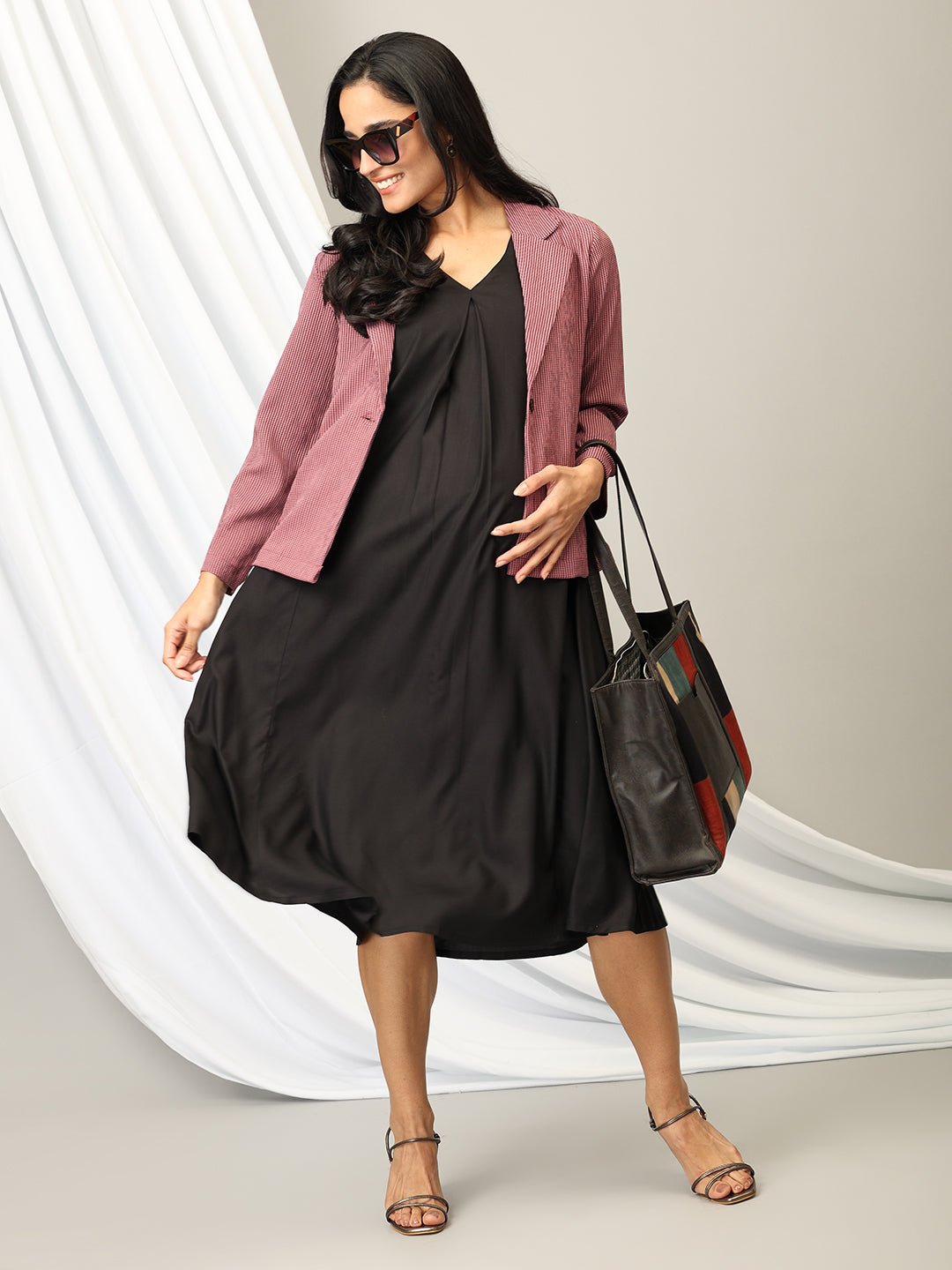 Fab in a Flash Maternity And Nursing Shacket Dress - DRS - SK - FBIF - S