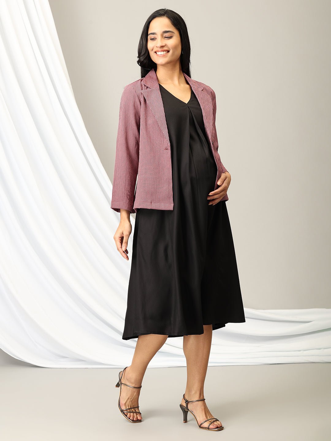 Fab in a Flash Maternity And Nursing Shacket Dress - DRS - SK - FBIF - S
