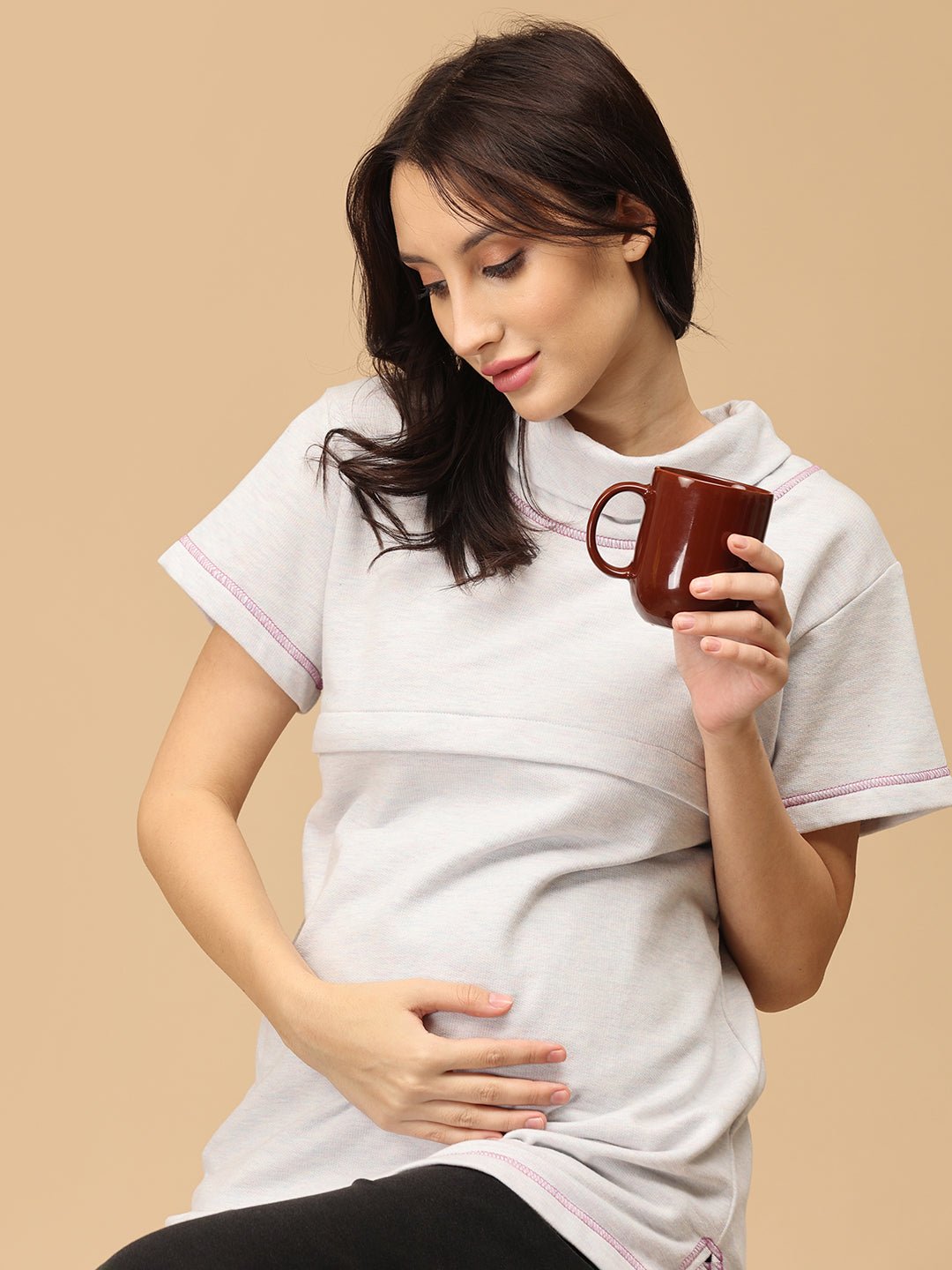 Fabled Fantasia Maternity and Nursing Sweatshirt - MNSWT - SD - FBFNT - S
