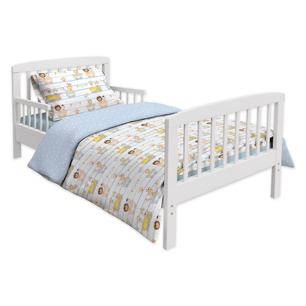 Fancy Fluff 5 Pc Organic Cotton Baby Comforter Set - Joy Ride - FF - JR - BCS - 03