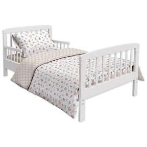 Fancy Fluff 5 Pc Organic Cotton Toddler Comforter Set - Heirloom - FF - HL - TCS - 05