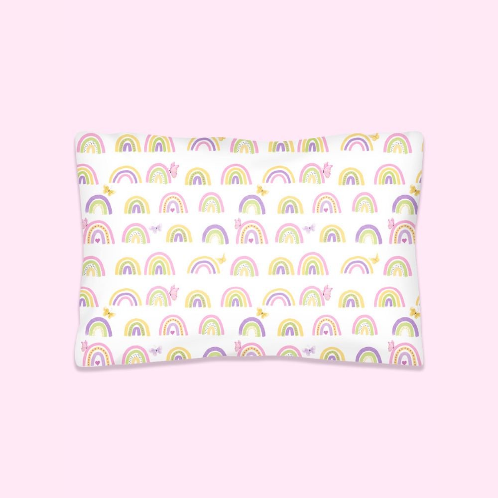 Fancy Fluff 5 Pc Organic Cotton Toddler Comforter Set - Rainbow Dreams - FF - RD - TCS - 02
