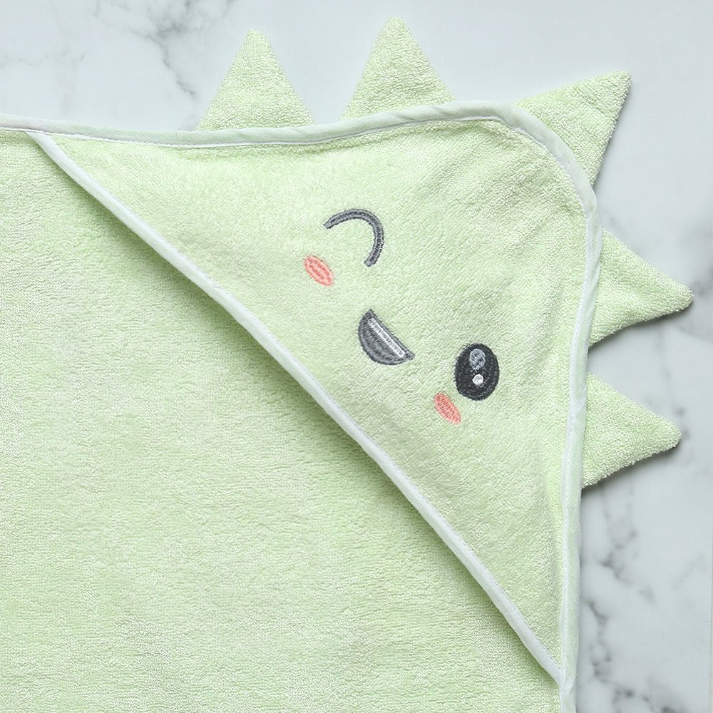 Fancy Fluff Bamboo Cotton Baby Hooded Towel - DINO - FF - DN - BHT - 07