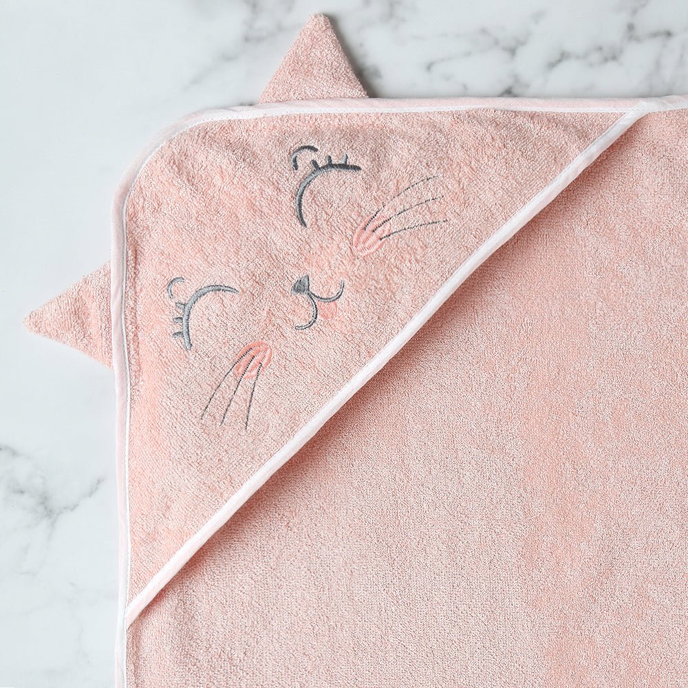Fancy Fluff Bamboo Cotton Baby Hooded Towel - KITTY - FF - KT - BHT - 06