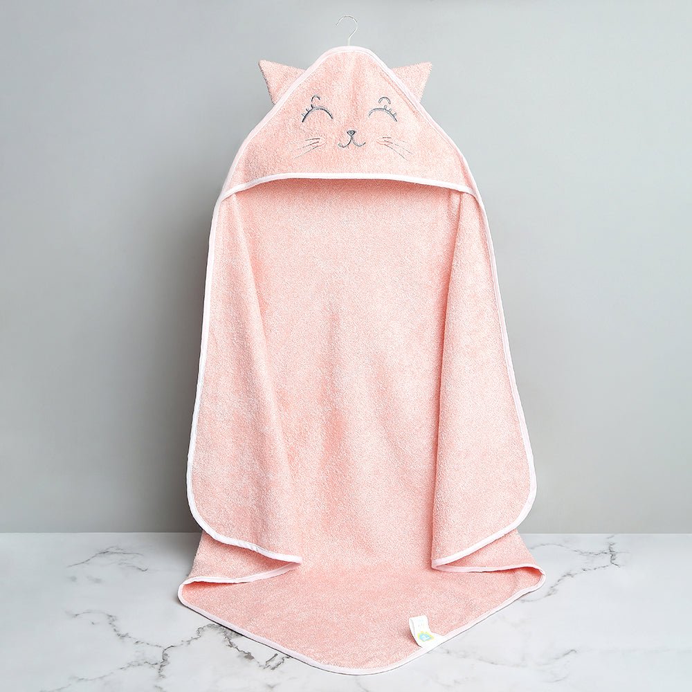 Fancy Fluff Bamboo Cotton Baby Hooded Towel - KITTY - FF - KT - BHT - 06