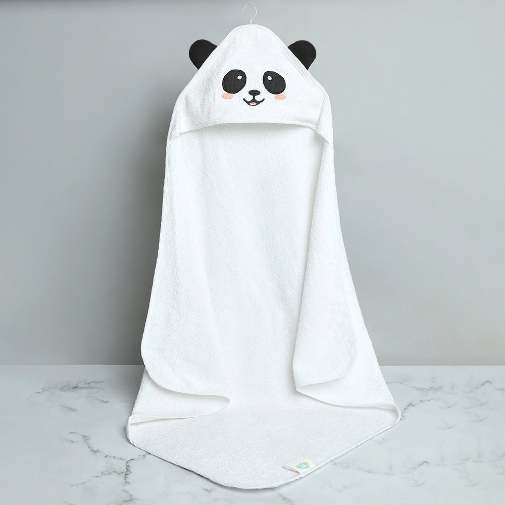Fancy Fluff Bamboo Cotton Baby Hooded Towel - PANDA - FF - PD - BHT - 10