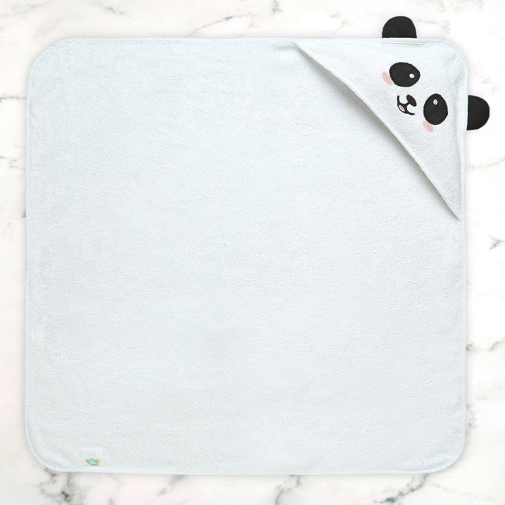Fancy Fluff Bamboo Cotton Baby Hooded Towel - PANDA - FF - PD - BHT - 10