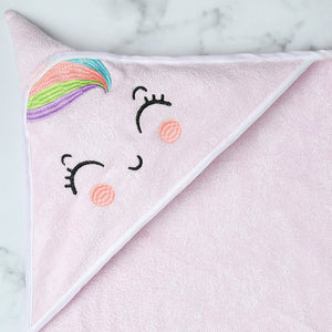 Fancy Fluff Bamboo Cotton Baby Hooded Towel - UNICORN - FF - UN - BHT - 08