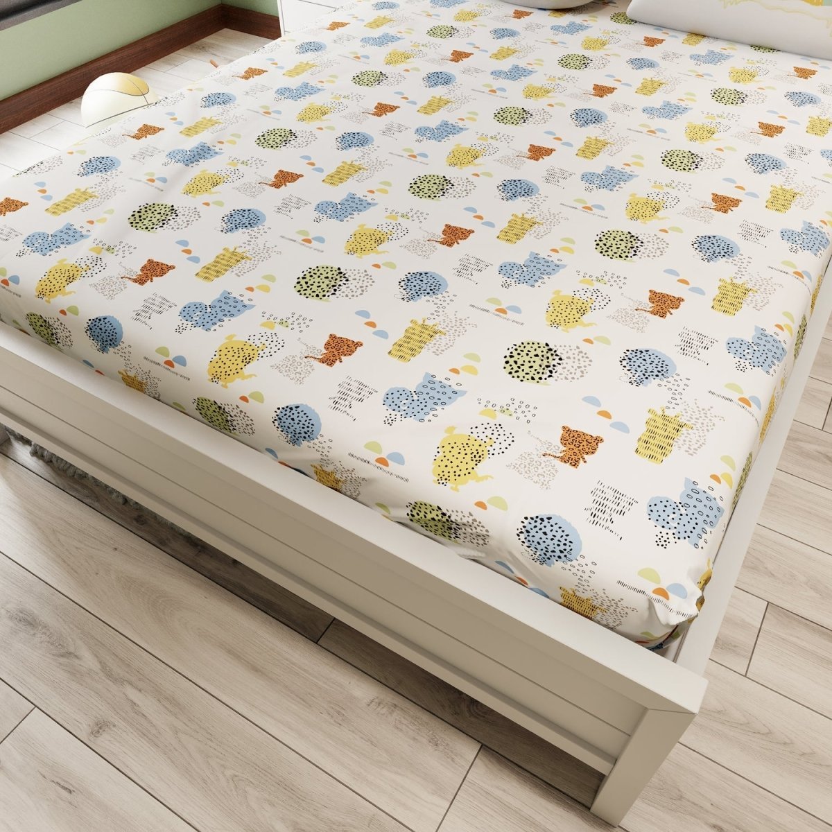 Fancy Fluff Kids Double Bedsheet Set- Animal Planet - FF-AP-DBD-02