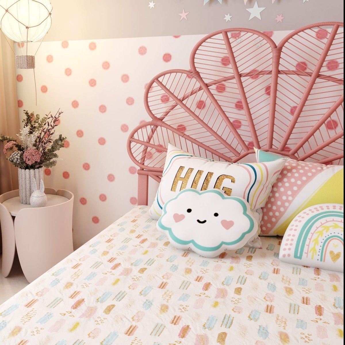 Fancy Fluff Kids Double Bedsheet Set- Boho Vibes - FF-BV-DBD-04
