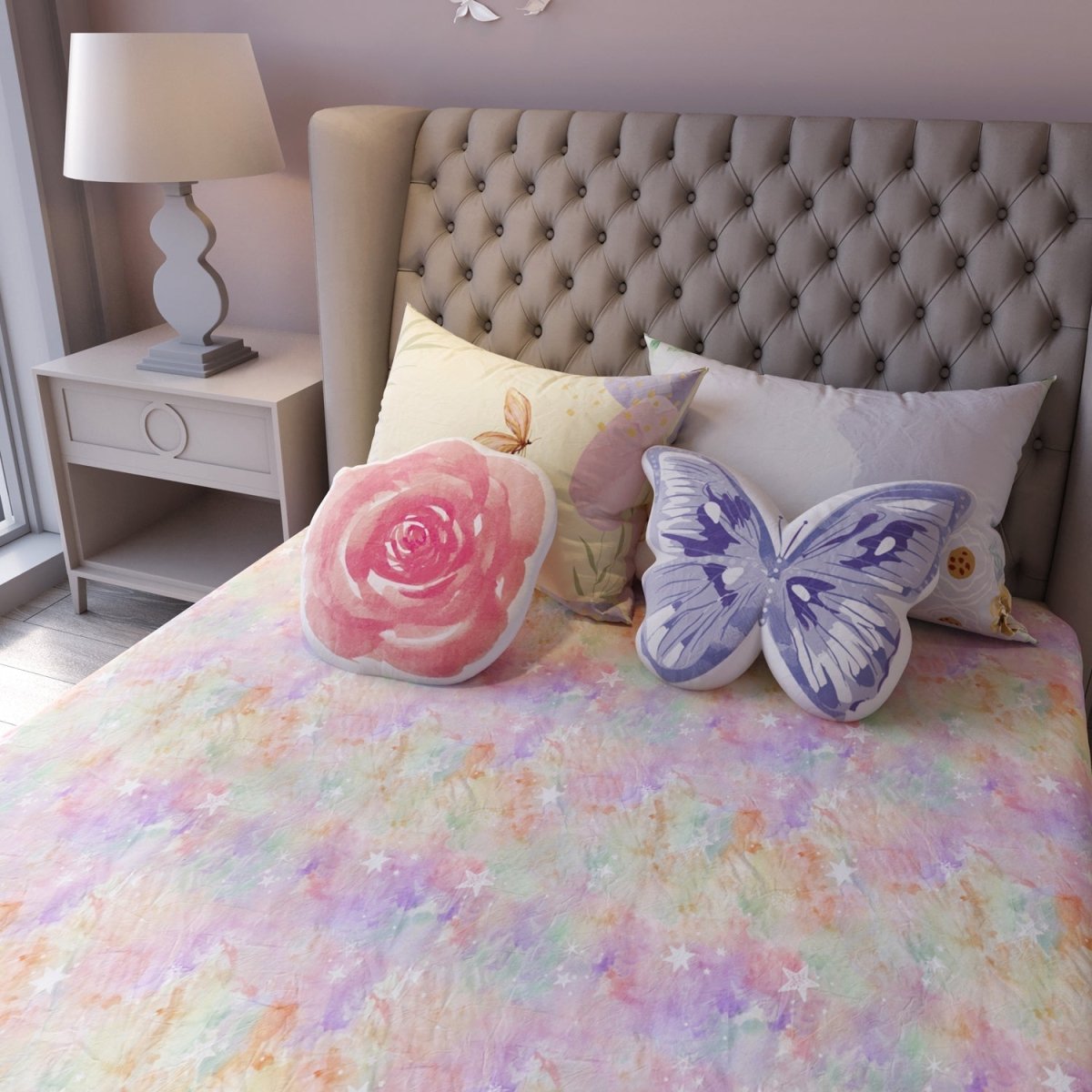 Fancy Fluff Kids Double Bedsheet Set- Secret Garden - FF-SG-DBD-03