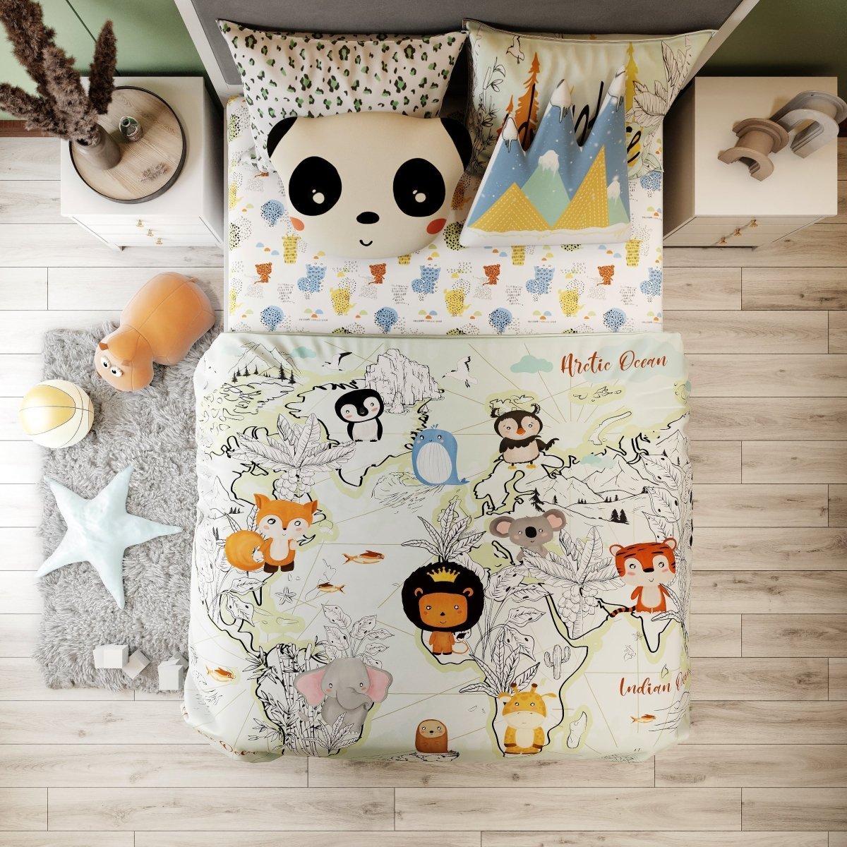 Fancy Fluff Kids Double Full Bed Set- Animal Planet - FF-AP-DBB-02