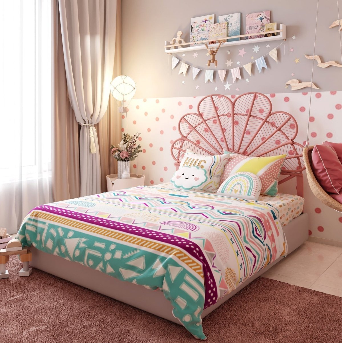 Fancy Fluff Kids Double Full Bed Set- Boho Vibes - FF-BV-DBB-04