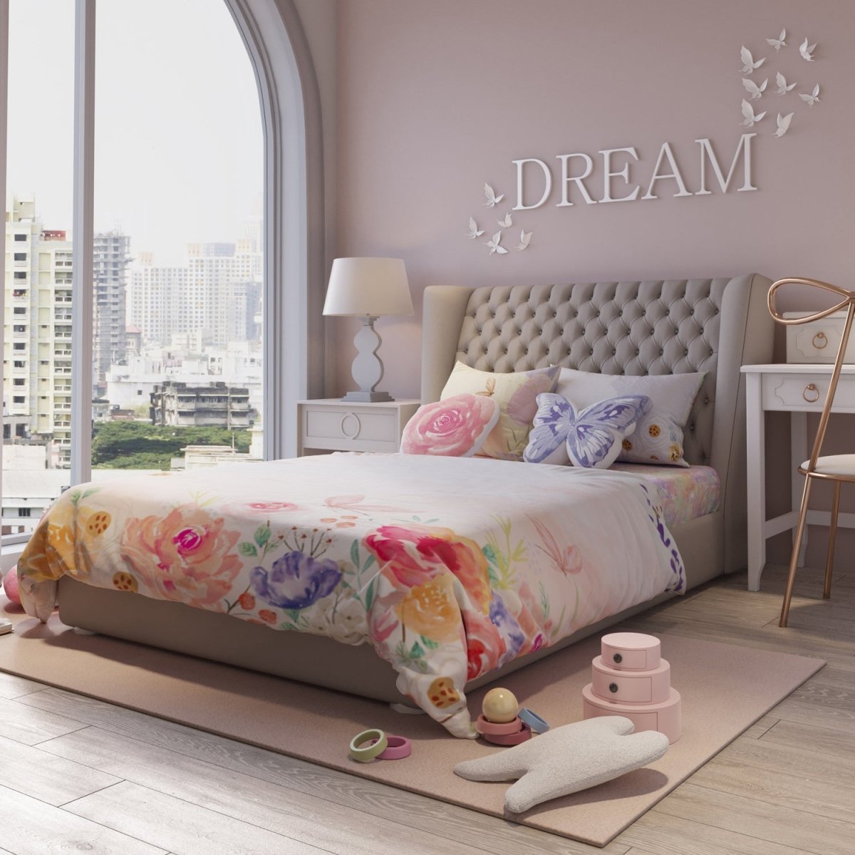 Fancy Fluff Kids Double Full Bed Set- Secret Garden - FF-SG-DBB-03