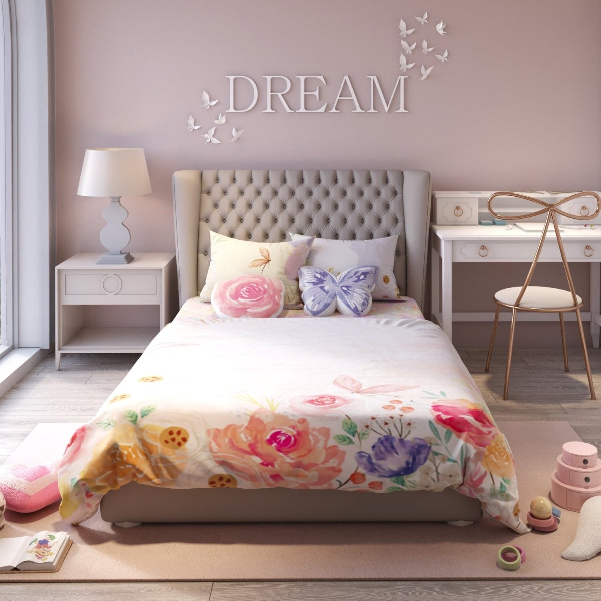 Fancy Fluff Kids Double Full Bed Set- Secret Garden - FF-SG-DBB-03