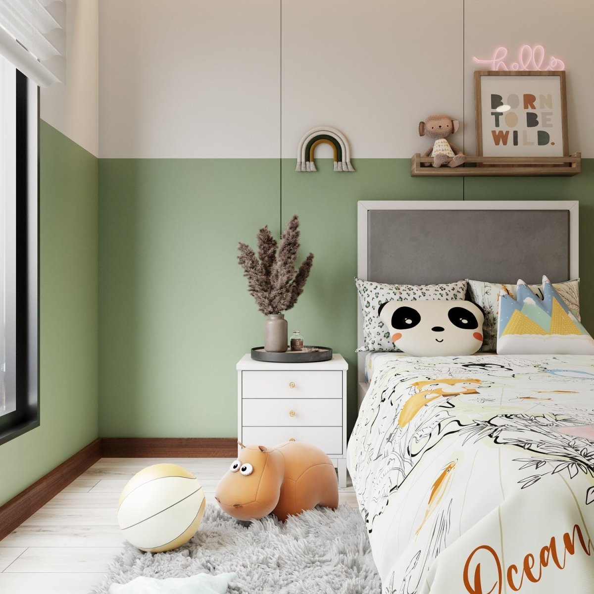 Fancy Fluff Kids Single Bedsheet Set- Animal Planet - FF-AP-SBD-02