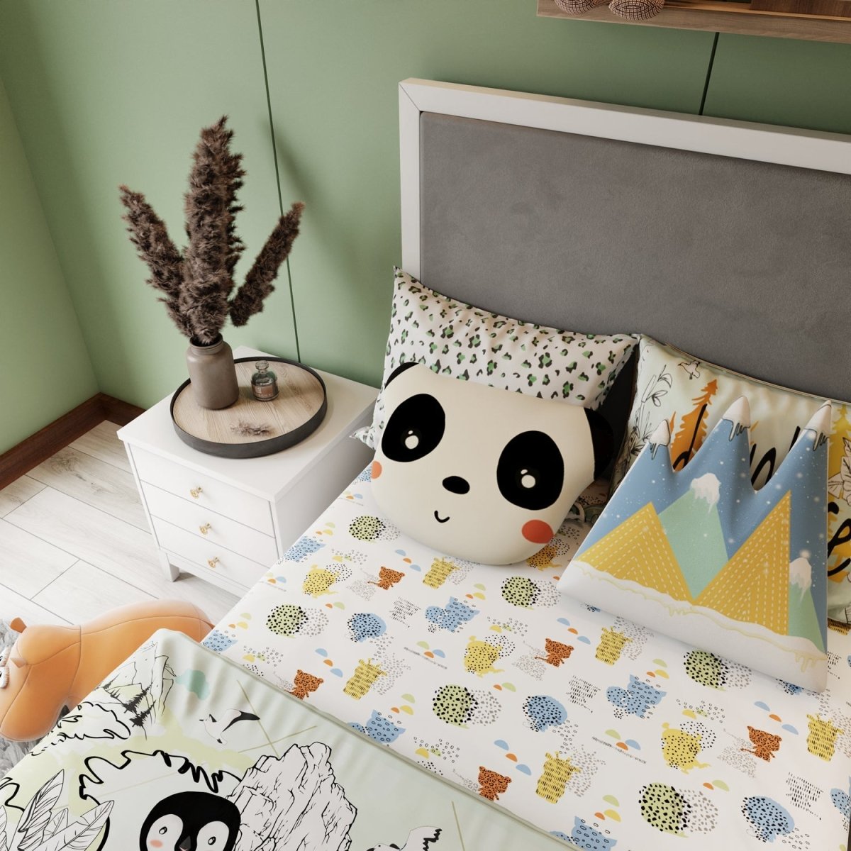 Fancy Fluff Kids Single Bedsheet Set- Animal Planet - FF-AP-SBD-02